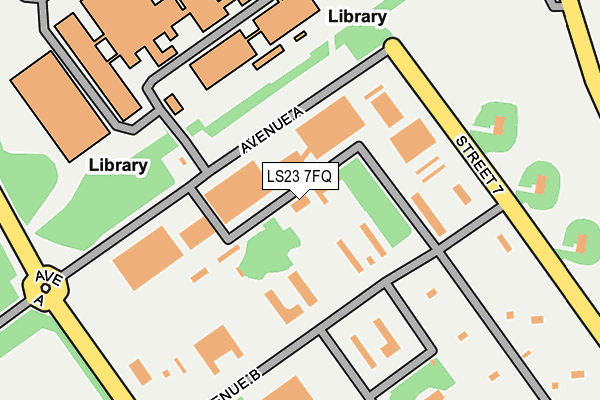 LS23 7FQ map - OS OpenMap – Local (Ordnance Survey)