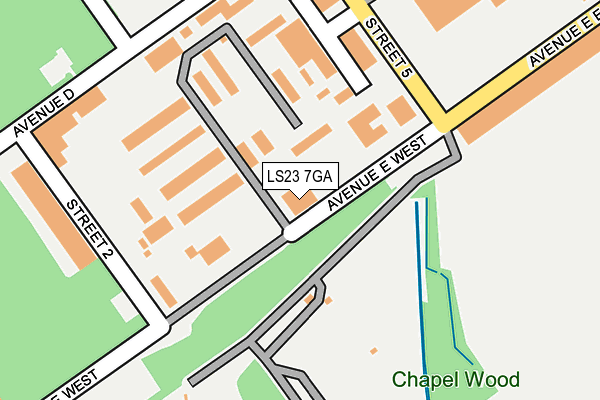 LS23 7GA map - OS OpenMap – Local (Ordnance Survey)