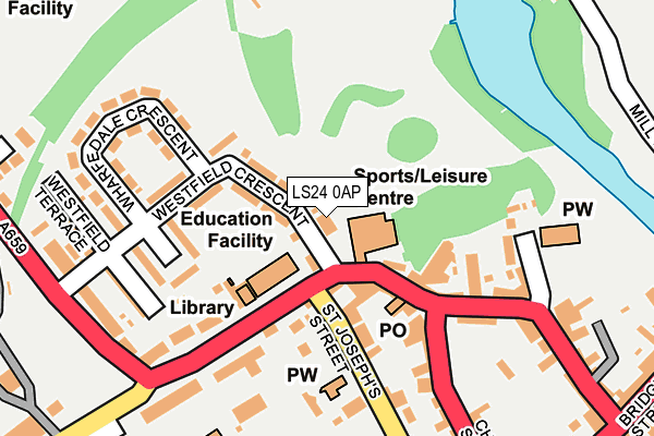 LS24 0AP map - OS OpenMap – Local (Ordnance Survey)