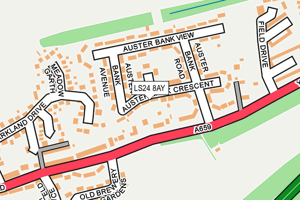 LS24 8AY map - OS OpenMap – Local (Ordnance Survey)