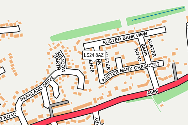 LS24 8AZ map - OS OpenMap – Local (Ordnance Survey)