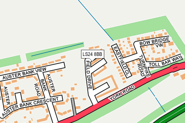 LS24 8BB map - OS OpenMap – Local (Ordnance Survey)