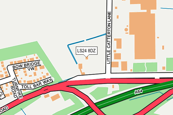 LS24 8DZ map - OS OpenMap – Local (Ordnance Survey)