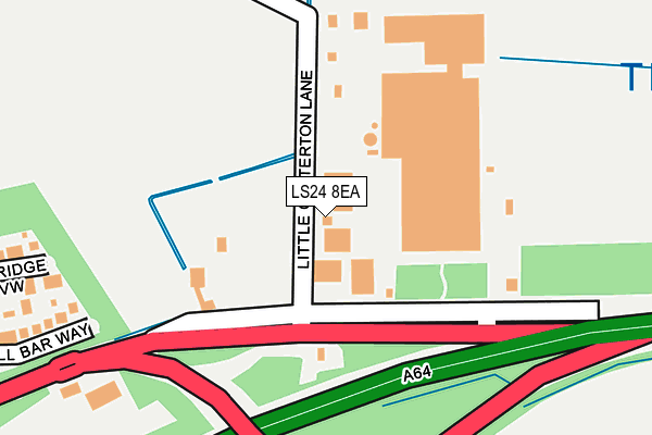 LS24 8EA map - OS OpenMap – Local (Ordnance Survey)