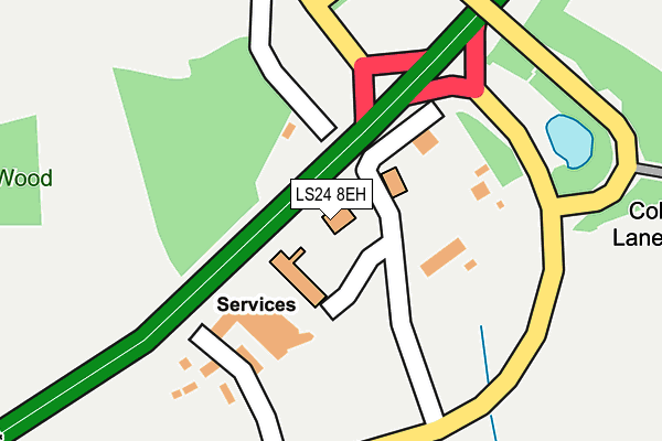 LS24 8EH map - OS OpenMap – Local (Ordnance Survey)