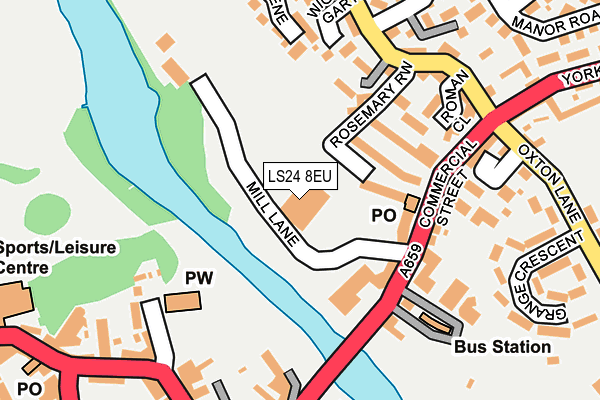 LS24 8EU map - OS OpenMap – Local (Ordnance Survey)