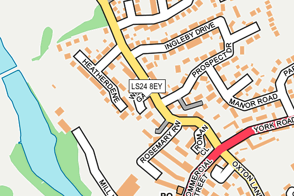 LS24 8EY map - OS OpenMap – Local (Ordnance Survey)