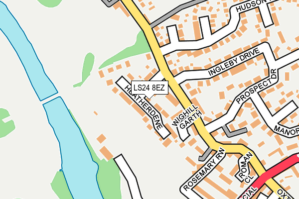 LS24 8EZ map - OS OpenMap – Local (Ordnance Survey)