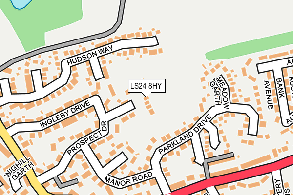 LS24 8HY map - OS OpenMap – Local (Ordnance Survey)