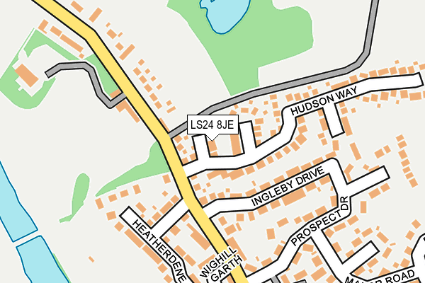 LS24 8JE map - OS OpenMap – Local (Ordnance Survey)
