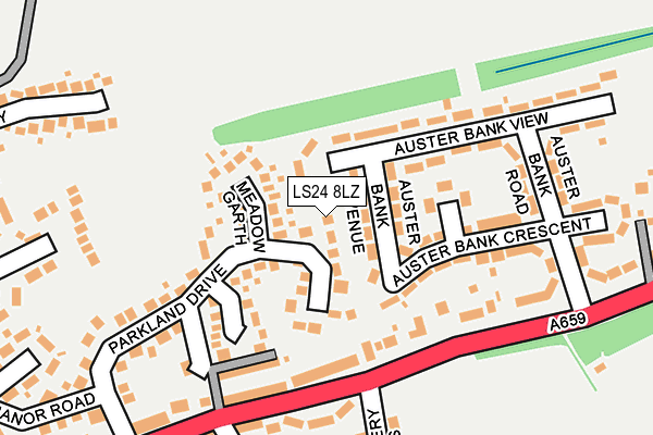 LS24 8LZ map - OS OpenMap – Local (Ordnance Survey)
