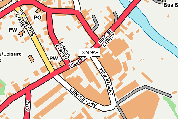 LS24 9AP map - OS OpenMap – Local (Ordnance Survey)