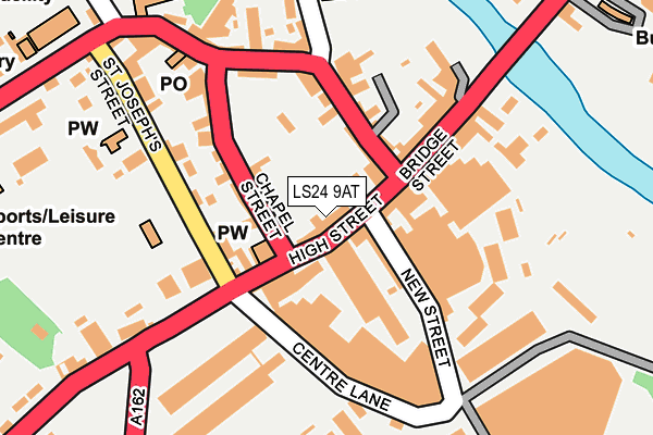 LS24 9AT map - OS OpenMap – Local (Ordnance Survey)