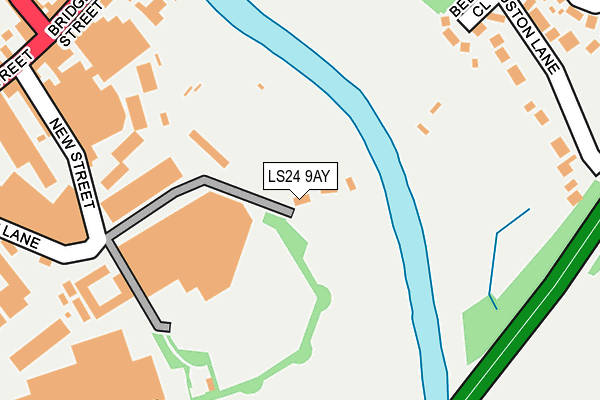 LS24 9AY map - OS OpenMap – Local (Ordnance Survey)