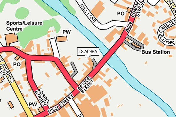 LS24 9BA map - OS OpenMap – Local (Ordnance Survey)