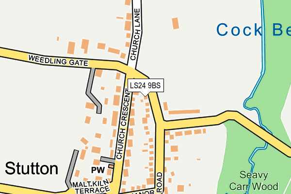 LS24 9BS map - OS OpenMap – Local (Ordnance Survey)