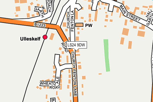 LS24 9DW map - OS OpenMap – Local (Ordnance Survey)