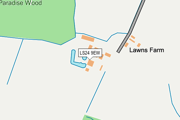 LS24 9EW map - OS OpenMap – Local (Ordnance Survey)