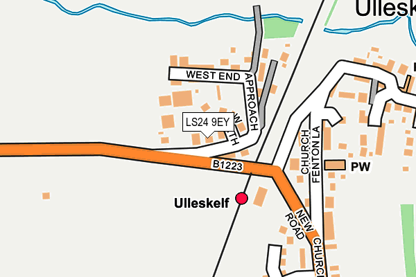 LS24 9EY map - OS OpenMap – Local (Ordnance Survey)