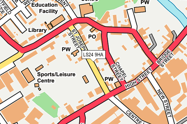 LS24 9HA map - OS OpenMap – Local (Ordnance Survey)