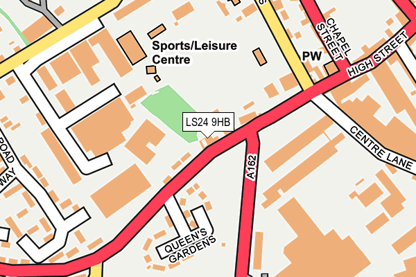 LS24 9HB map - OS OpenMap – Local (Ordnance Survey)