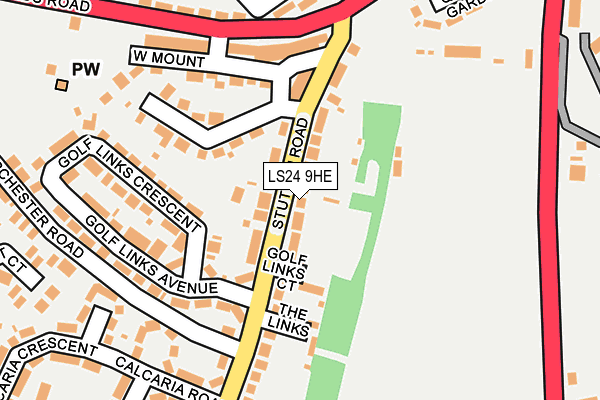 LS24 9HE map - OS OpenMap – Local (Ordnance Survey)