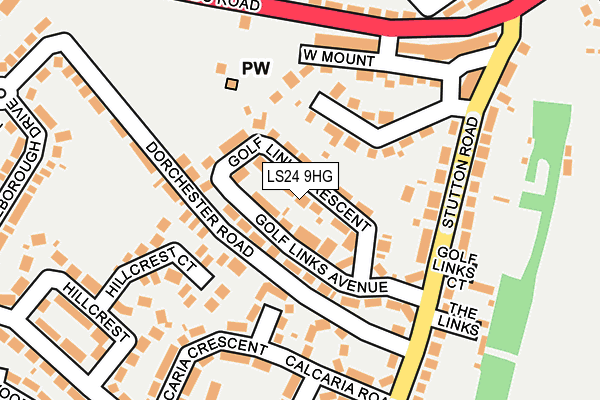 LS24 9HG map - OS OpenMap – Local (Ordnance Survey)