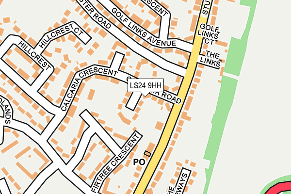 LS24 9HH map - OS OpenMap – Local (Ordnance Survey)