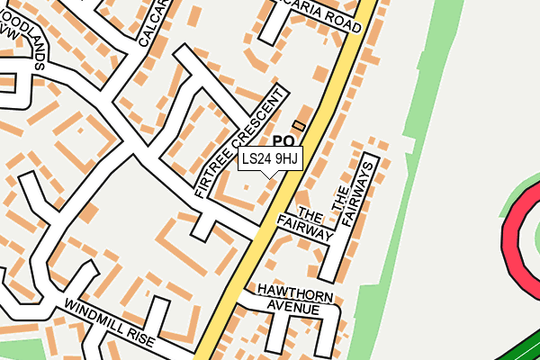 LS24 9HJ map - OS OpenMap – Local (Ordnance Survey)
