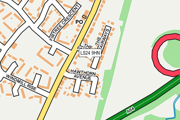LS24 9HN map - OS OpenMap – Local (Ordnance Survey)