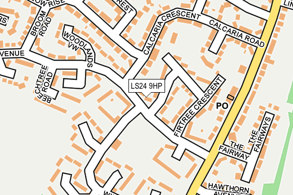 LS24 9HP map - OS OpenMap – Local (Ordnance Survey)