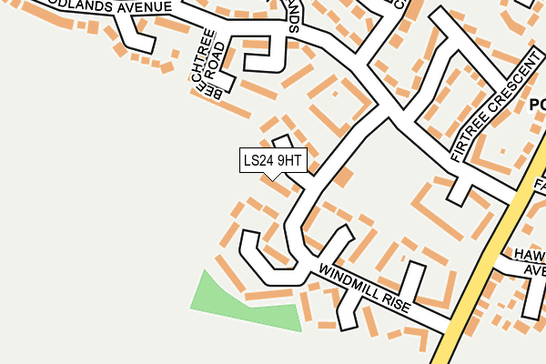 LS24 9HT map - OS OpenMap – Local (Ordnance Survey)