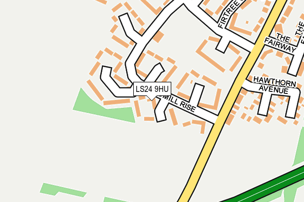 LS24 9HU map - OS OpenMap – Local (Ordnance Survey)