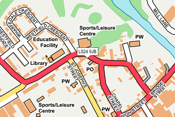 LS24 9JB map - OS OpenMap – Local (Ordnance Survey)