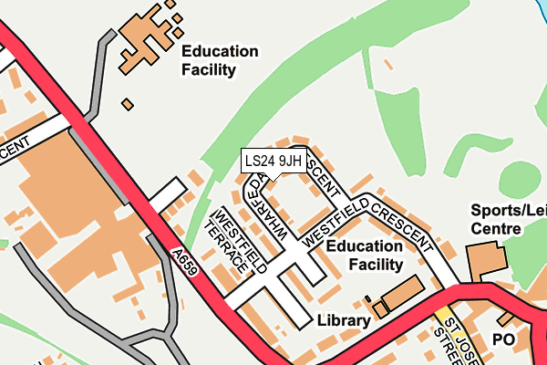 LS24 9JH map - OS OpenMap – Local (Ordnance Survey)