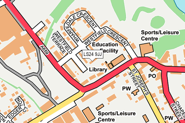LS24 9JJ map - OS OpenMap – Local (Ordnance Survey)