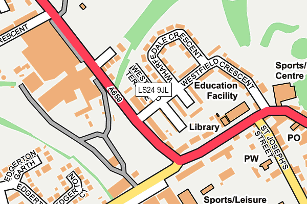 LS24 9JL map - OS OpenMap – Local (Ordnance Survey)