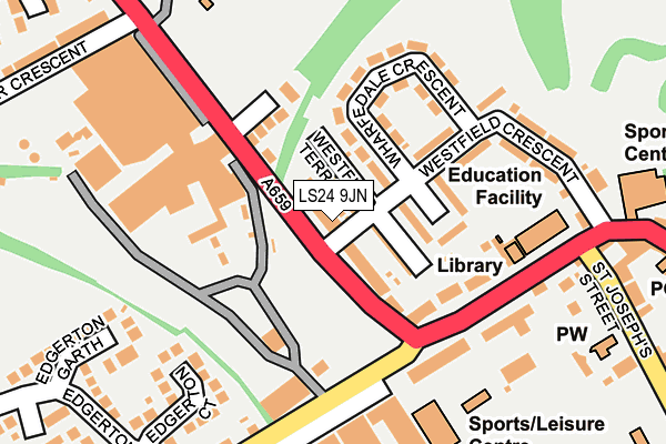LS24 9JN map - OS OpenMap – Local (Ordnance Survey)