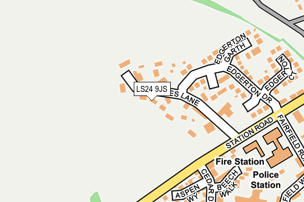 LS24 9JS map - OS OpenMap – Local (Ordnance Survey)