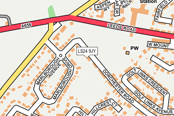 LS24 9JY map - OS OpenMap – Local (Ordnance Survey)