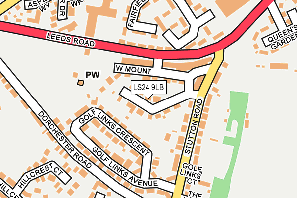 LS24 9LB map - OS OpenMap – Local (Ordnance Survey)