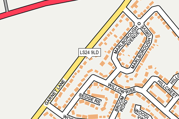LS24 9LD map - OS OpenMap – Local (Ordnance Survey)