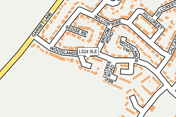 LS24 9LE map - OS OpenMap – Local (Ordnance Survey)