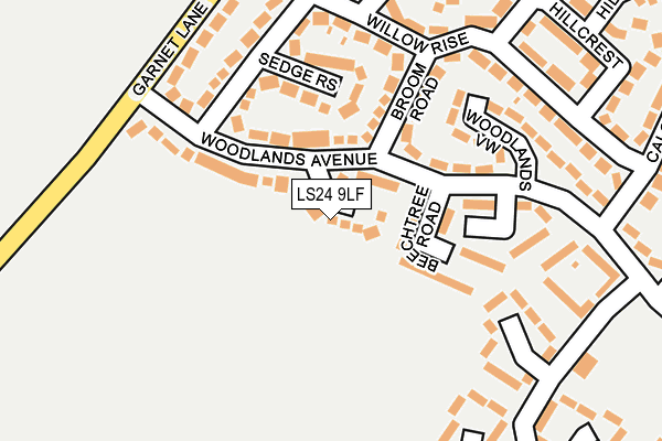 LS24 9LF map - OS OpenMap – Local (Ordnance Survey)