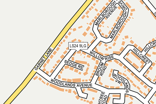 LS24 9LG map - OS OpenMap – Local (Ordnance Survey)