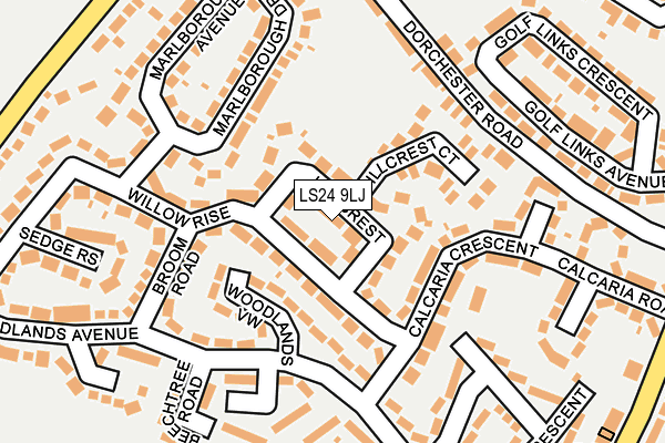 LS24 9LJ map - OS OpenMap – Local (Ordnance Survey)
