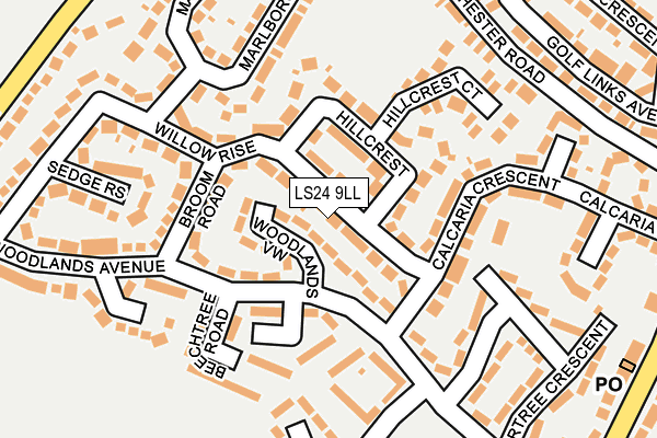 LS24 9LL map - OS OpenMap – Local (Ordnance Survey)