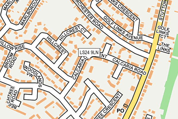 LS24 9LN map - OS OpenMap – Local (Ordnance Survey)