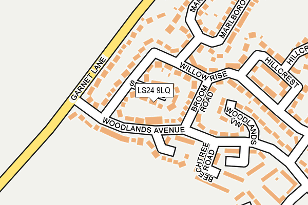 LS24 9LQ map - OS OpenMap – Local (Ordnance Survey)
