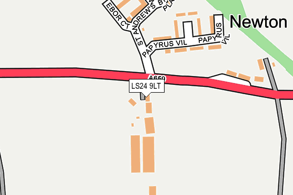 LS24 9LT map - OS OpenMap – Local (Ordnance Survey)